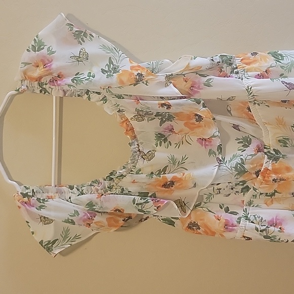 Torrid floral butterfly long sleeveless dress - Picture 2 of 5